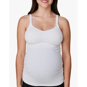 Bravado Nursing Cami White Seamless Maternity Tank 36 B/C